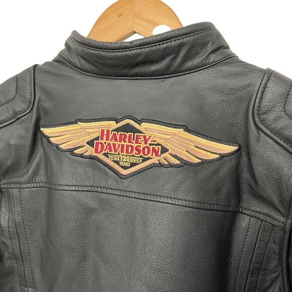 Harley-Davidson® Women's Leather Motorcycle Jacket Large - Picture 9 of 16